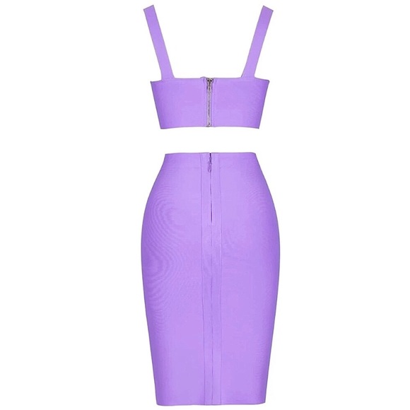 HP!✨Lavender 2 piece bandage dress set - Picture 6 of 15